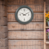 La Crosse Clock 18.40" Hamilton Indoor/Outdoor Blue Analog Quartz Analog Metal Clock, 433-3838