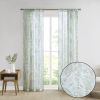 Botanical Printed Texture Sheer Window Pair