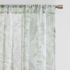 Botanical Printed Texture Sheer Window Pair